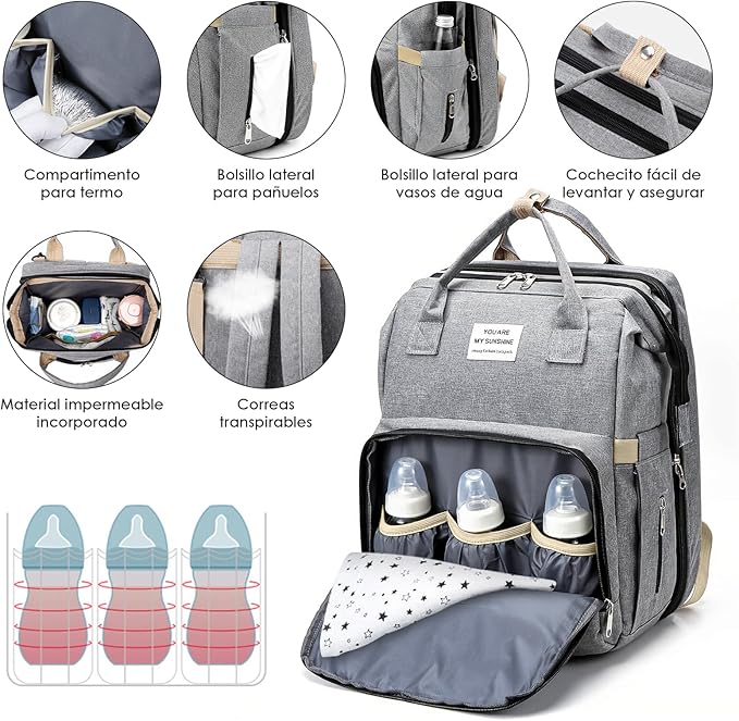 Mochila Panalera Y Tapete De Juego Bebe